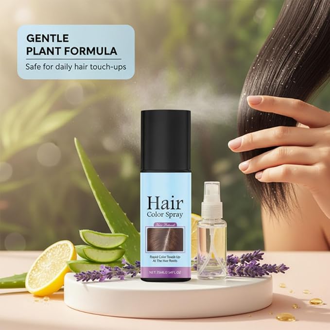 Temporary Root Touch Up Spray,Temporary Root Touch Up Hair Color Spray,Instant Covers Grey Hair (Black)