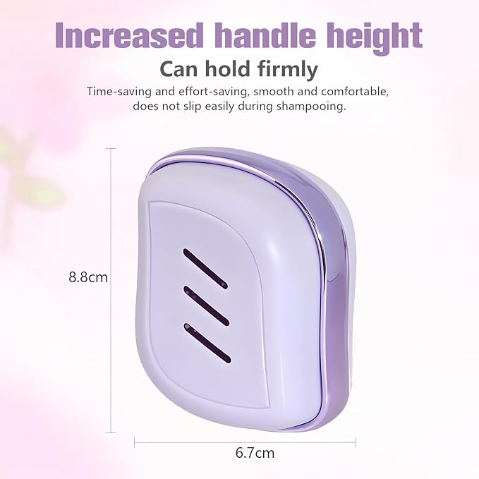 2-in-1 Scalp Massager Shampoo Brush,Scalp Dandruff Removal with Soft Silicone Bristles,Wet & Dry Scalp Care Head Scrubber Hair Washing,Comfortable for All Hair Types