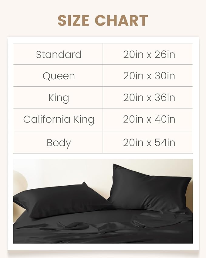 THXSILK Silk Pillowcase for Hair and Skin, 100% Mulberry Silk Grade 6A+ Silk Both Sides Bed Pillow Cover with Hidden Zipper, 1pc Hypoallergenic Pillowcase (King Size 20"x36", Black)