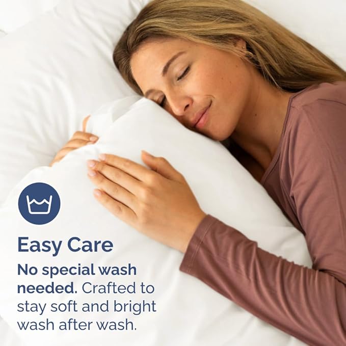 Queen Pillow Cases Set of 4 - Ultra Soft Hotel Quality Pillowcase Covers - Comfy, Cozy & Wrinkle Free - Shrinkage and Fade Resistant - Machine Washable Pillow Protectors - 4 Piece Set - Antique White