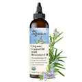 Sky Organics USDA Organic Castor Oil with Rosemary Oil, Strengthening Oil, Pure Potent Blend, Hexane Free, Invigorates Scalp, Supports Stronger, Fuller-Looking Hair, Textured Hair