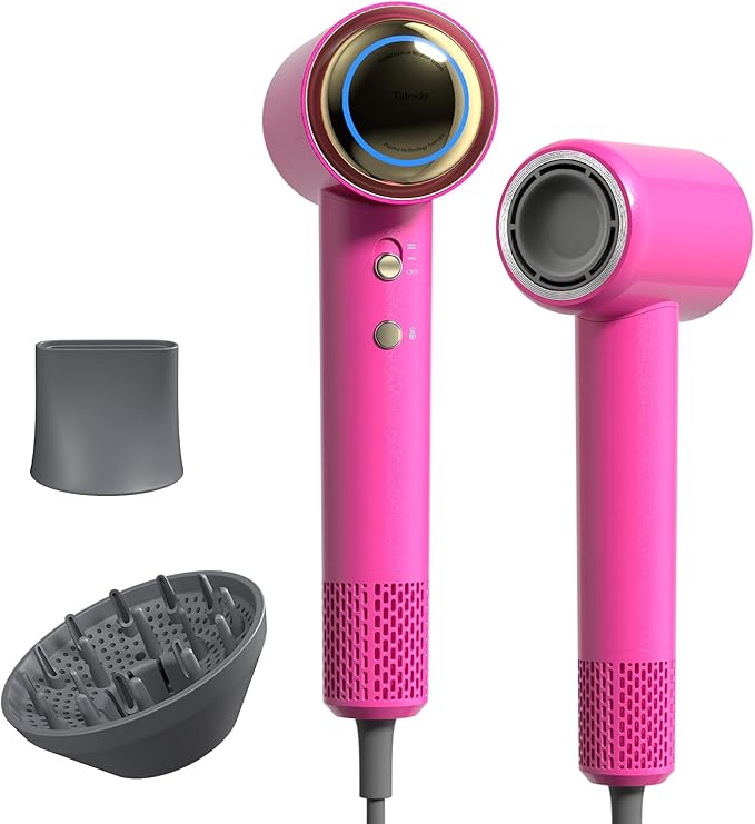 Tideway Hair Dryer, Blow Dryer with Diffuser High-Speed Plasma Ionic Low Noise for Fast Drying, Travel Hair Dryer for Women and Man, Curly/Wavy & Long/Thick Color-Treated Hair H11