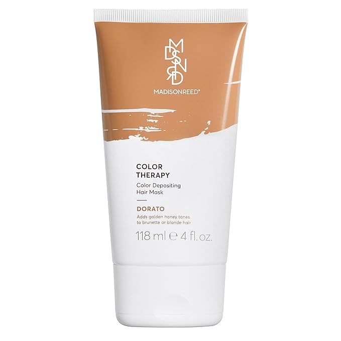 Madison Reed Color Therapy, Dorato, Color Depositing Hair Mask & Deep Conditioning Treatment, Intensely Hydrating, Refreshes Color & Tone, Keratin & Argan Oil, 4 Fl Oz (118 mL)