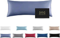 Mulberry Silk Pillowcase for Hair and Skin,Cooling Silk Pillow Case with Hidden Zipper,Allergen Proof Dual Sides Soft Breathable Smooth Silk Pillow Cover for Women (Grayish Blue, Body)