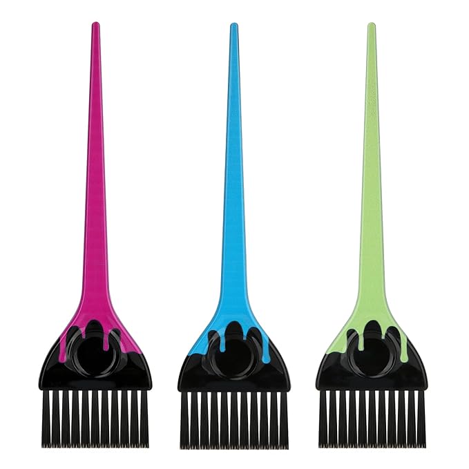 3 Pieces Hair Color Brush Tool Set - Coloring Brush for Hair Dye, Brushes Kit for Salon & DIY