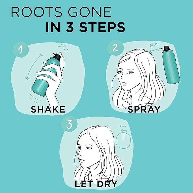 L'Oreal Paris Magic Root Cover Up Gray Concealer Spray Medium Brown 6 oz (3 pack)