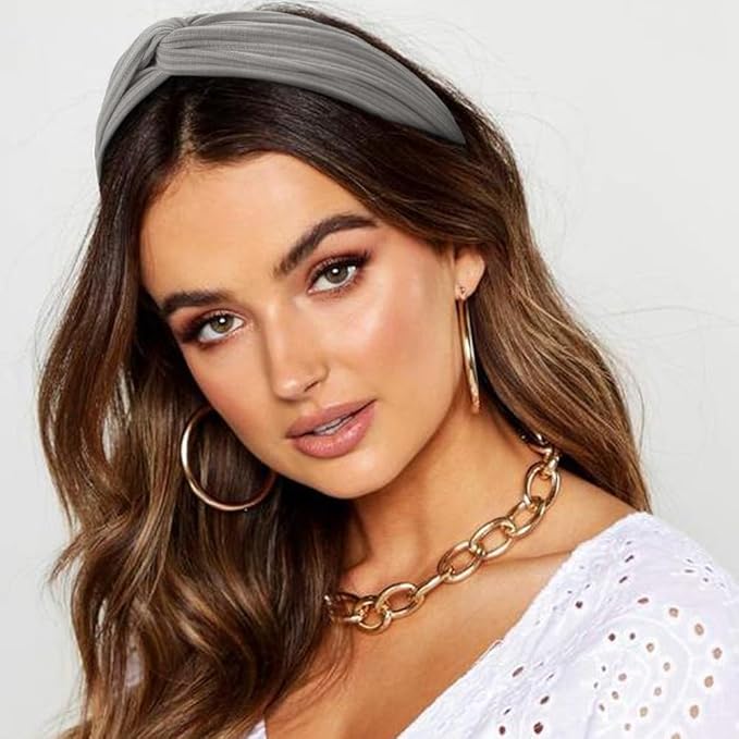 Elastic Knotted Headbands for Women Cloth Head Hair Bands for Women's Hair Non Slip Boho Wrap Twisted Hair Accessories