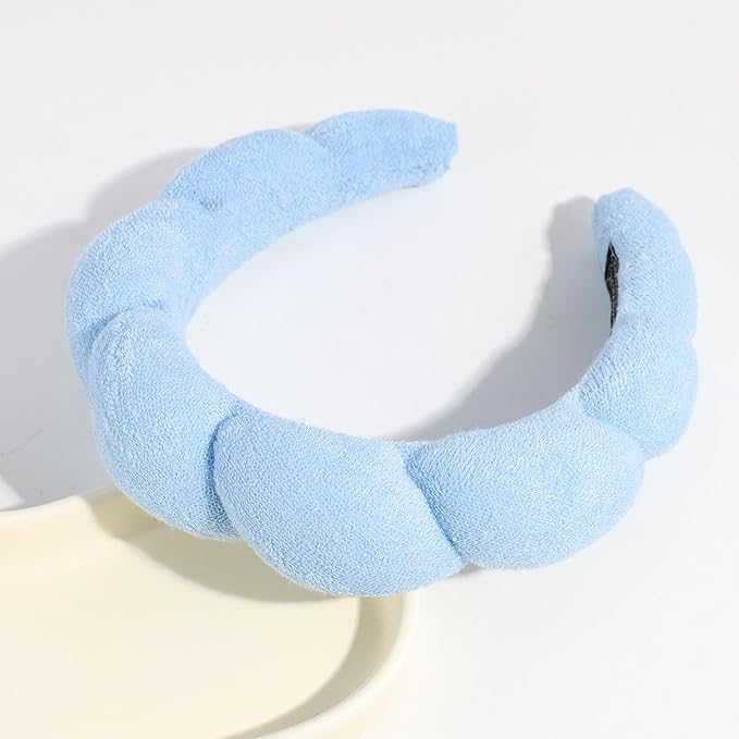 Spa Headbands for Washing Face Makeup Skin Care Headband Women Bubble Facial Beauty Headbands Puffy Shower Towel Band Hair Headband