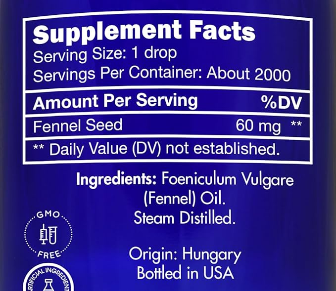 Fennel Essential Oil, Food Grade – 100% Pure, Fennel Oil, by Zongle Therapeutics, 4 OZ