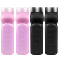ELANE Hair Oiler Comb Bottle, 4PCS Root Comb Applicator Bottle 6oz (2Black+2Pink)