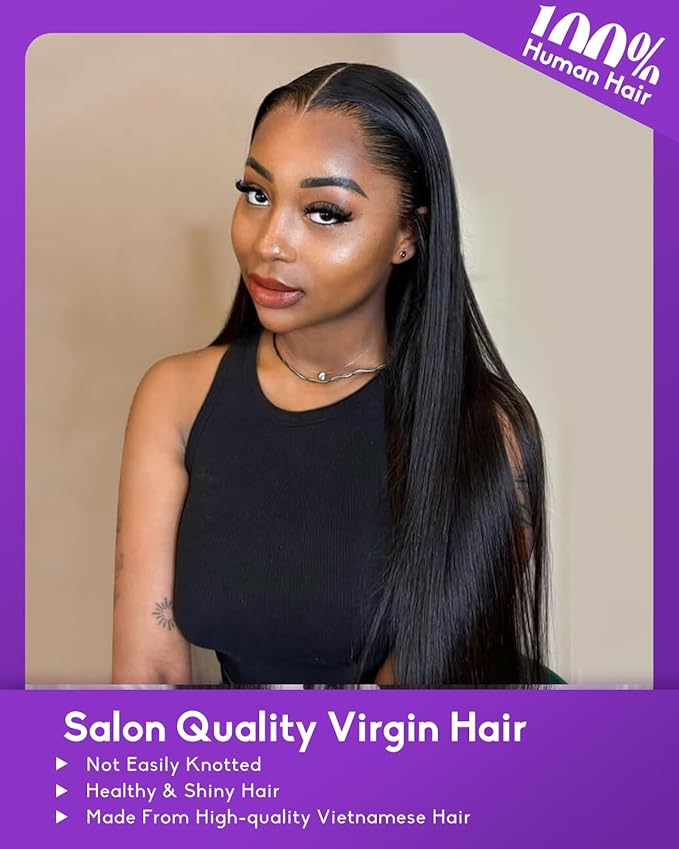 13x6 Lace Front Wigs Human Hair 180 Density Straight Transparent Lace Front Wigs Human Hair Pre Plucked Wigs for Women Glueless Wigs No Synthetic Blend Triple Lifespan 3X 20inch