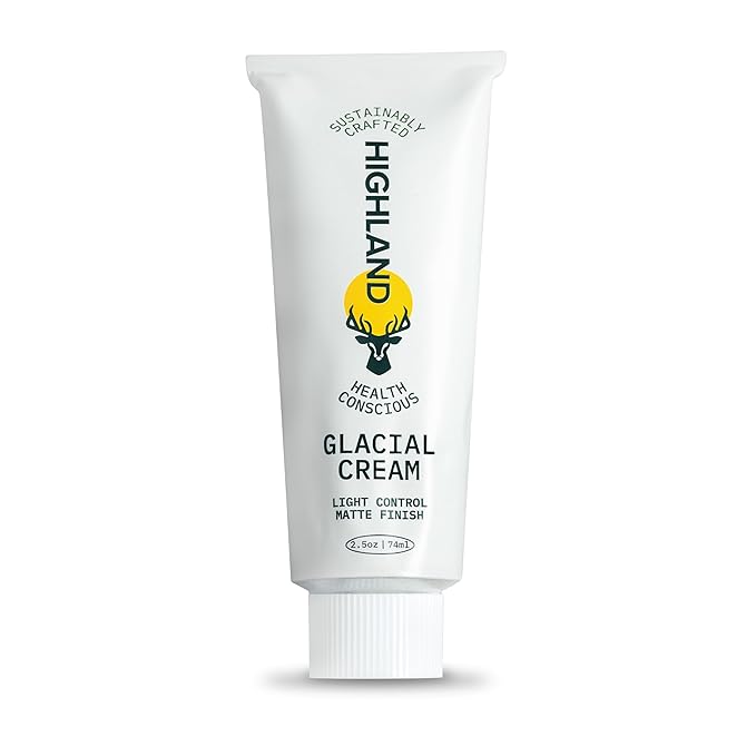 Highland Glacial Cream - Versatile hair styling cream that smooths, de-frizzes, texturizes & boosts curls. Natural, plant-derived, & made for all hair types. (2.5 oz)