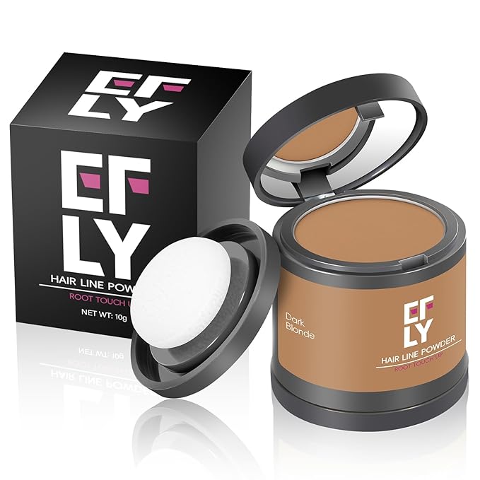 Root Touch Up Hair Color Powder For Concealing Hair Loss and Thinning, Gray Hair Shadow Root Cover Up Hairline Powder For Women Men Eyebrows, Beard Line (Dark Blonde, 0.35 Ounce)
