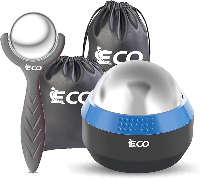 iECO Cryosphere Cold Massage Roller Ball – Ice Cold and Hot for Deep Tissue and Sore Muscle Relief of Stiffness and Stress, Body, Neck, Back, Foot, Plantar Fasciitis, Gifts for Him