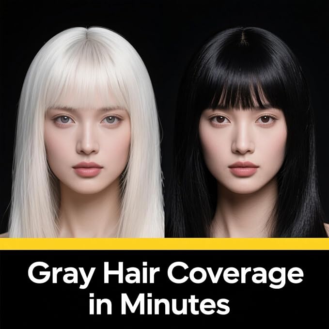 Hair Color Comb, Safe and Convenient Comb Hair Dye, Portable Hair Dye Comb For Gray Hair Coverage, Waterproof and Sweat-Proof, 2 in 1 Instant Dye, for Women & Men (1PCS-Brown)