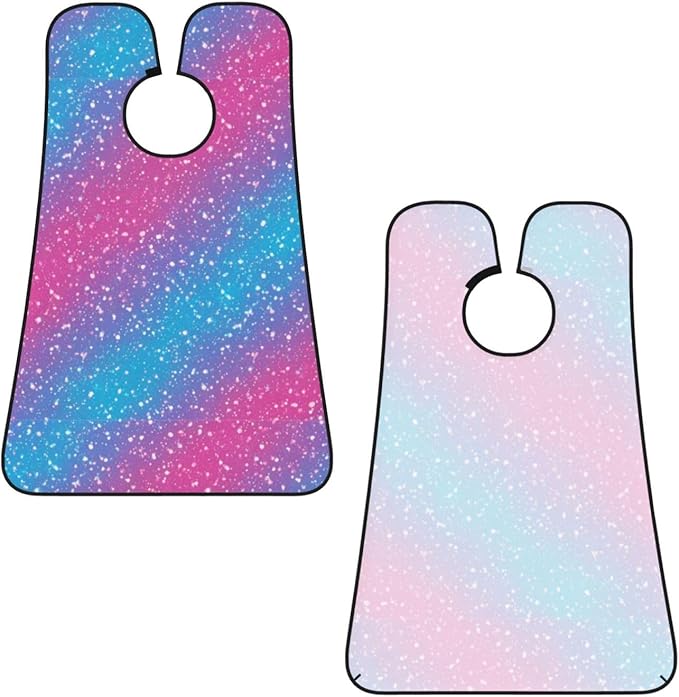 Men's Beard Maintenance Apron, Waterproof & Easy Clean, Purple Blue Glitter Pattern