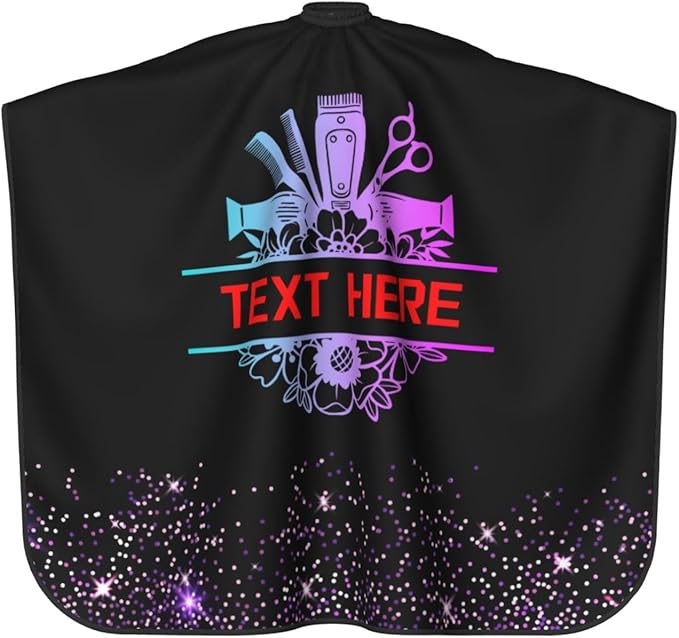 Custom Barber Cape for Men Personalized Professional Hair Cutting Cape with Text for Home Salon Barbershop