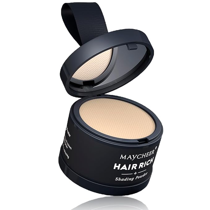 Maycheer Hairline Powder for Women - Hair Rich Shading Powder, 30 Colors Magic Root Cover Up (Golden Yellow)