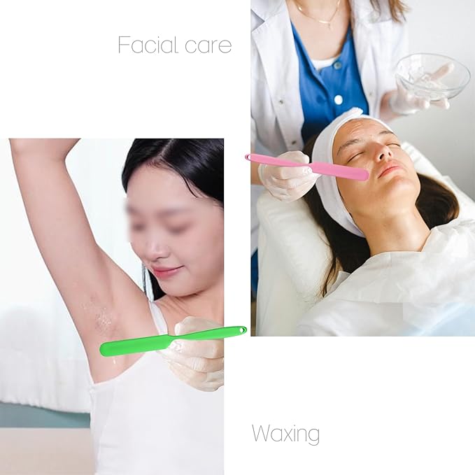 1-PCS Non-Stick Reusable Wax Silicone Spatula, Silicone Waxing Applicators for Hair Removal, for Home Salon Body Use (Yellow, size 1)