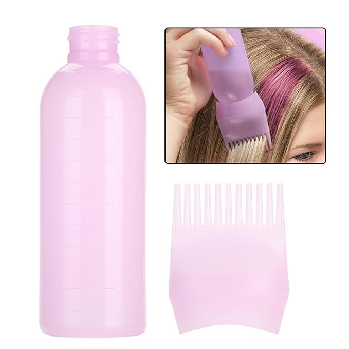 Root Comb Applicator Bottle, Hair Color Brush Applicator, 160ml Hair Dye Brush Bottle, Hair Dyeing Coloring Bottle Brush Shampoo Hair Color Oil Comb Applicator Tool()