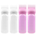 ELANE 4 Pack Hair Oiler Comb Bottle,Root Comb Applicator Bottle for Hair Oil Scalp Hair Oiling Applicator(2Pink+2White)