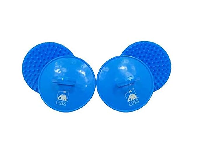 G.B.S Shampoo Scalp Exfoliator Shower Brush 4 Pack -Scrubber,Massager & Beard Exfoliator - Blue