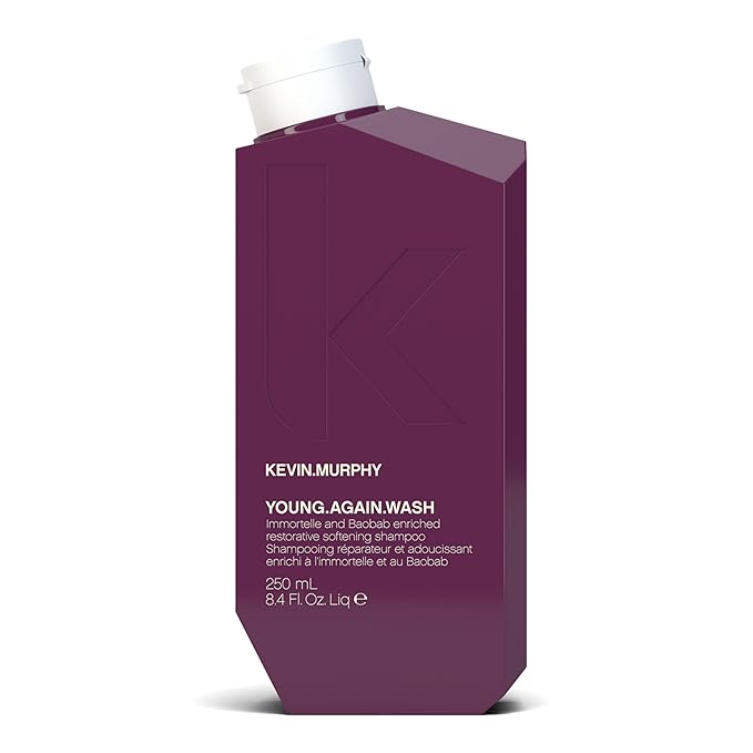 KEVIN.MURPHY YOUNG.AGAIN.WASH - Moisturising Anti-Ageing Shampoo - For Ageing, Damaged & Brittle Hair - Hair Repair - Amino Acids & Lotus Flower Extract - Sulphate & Paraben Free - 250 mL / 8.4 fl oz