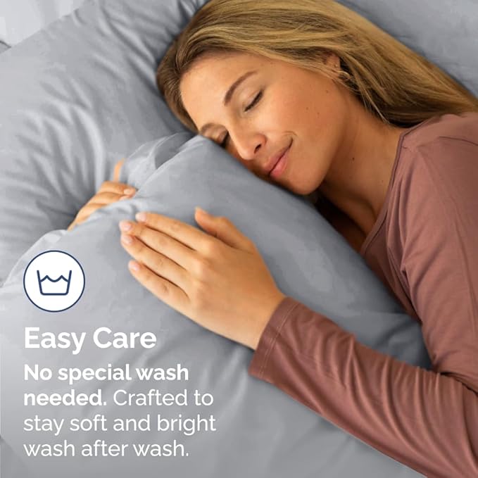 Queen Pillow Cases - 2 Pack - Super Soft Pillowcase Covers - Envelope Enclosure - Hotel Quality Pillow Protectors - Wrinkle Free, Shrink & Stain Resistant - Machine Washable - 20" x 30" (Steel Blue)