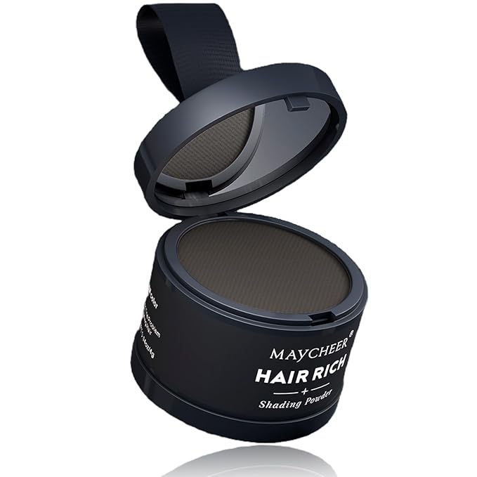 Maycheer Hairline Powder for Women - Hair Rich Shading Powder, 30 Colors Magic Root Cover Up (Gray 04)