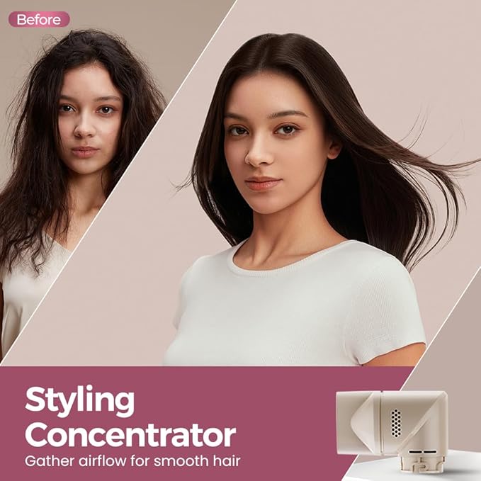 5 in 1 Hot Air Styler Wrap with Automatic Curling & Drying High-Speed Hair Dryer Brush with Negative Ion Technology for Frizz Control & Long Lasting Styles AirEdge A3