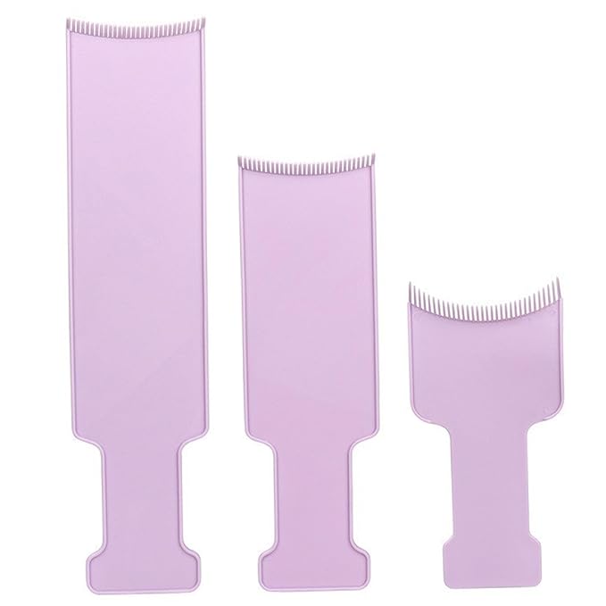 3PCS Hair Highlighting Kit, Plastic Board with Arc Comb Teeth, Easy to Use Widened Hair Dye Kit for Sectioning