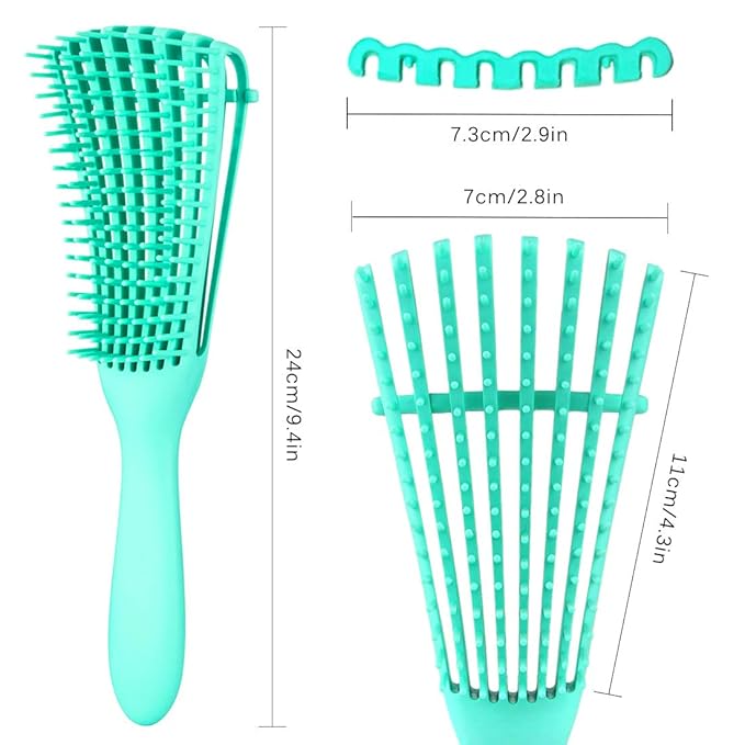 Detangling Brush for Afro American/African Hair Textured 3a to 4c, Kinky Wavy/Curly/Coily/Wet/Dry/Oil/Thick/Long Hair, Women's Knots Detangler Scalp Massage Comb (3 pcs, 3-Pink)