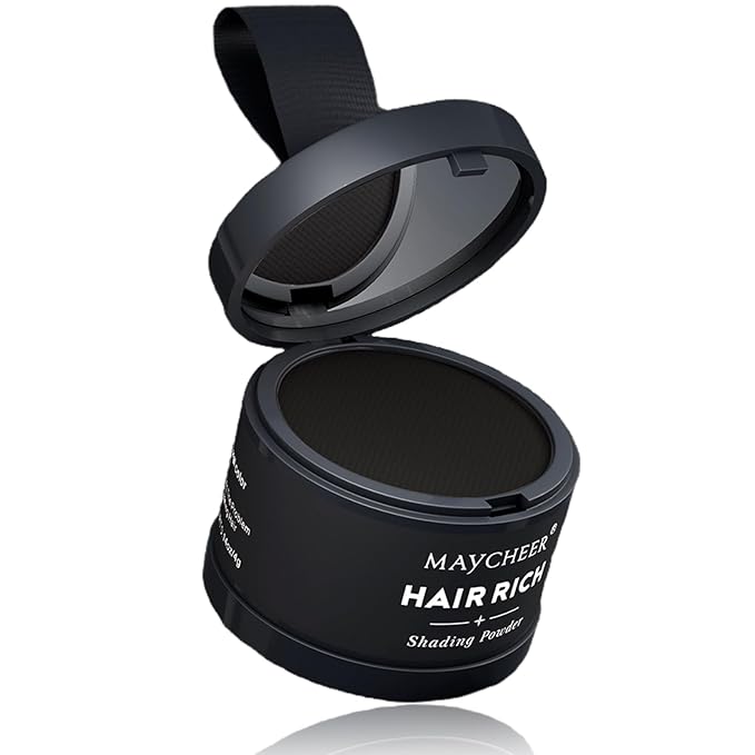 Maycheer Hairline Powder for Women - Hair Rich Shading Powder, 30 Colors Magic Root Cover Up (Black 05)