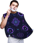Beard Trimming Hair Catcher, Sacred Geometricsymbols Sun Moon Trippy Purple Shave Bib, Non-Stick Bib Apron Waterproof, Shaving Tool for Men for Husband Father’s Day