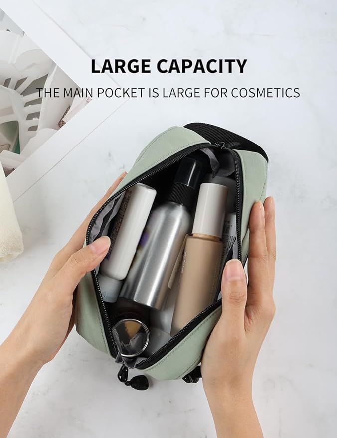 GOX Travel Toiletry Bag Dopp Kit Case for Men Multifunction Packing Organizer Pouch (Mint Green)
