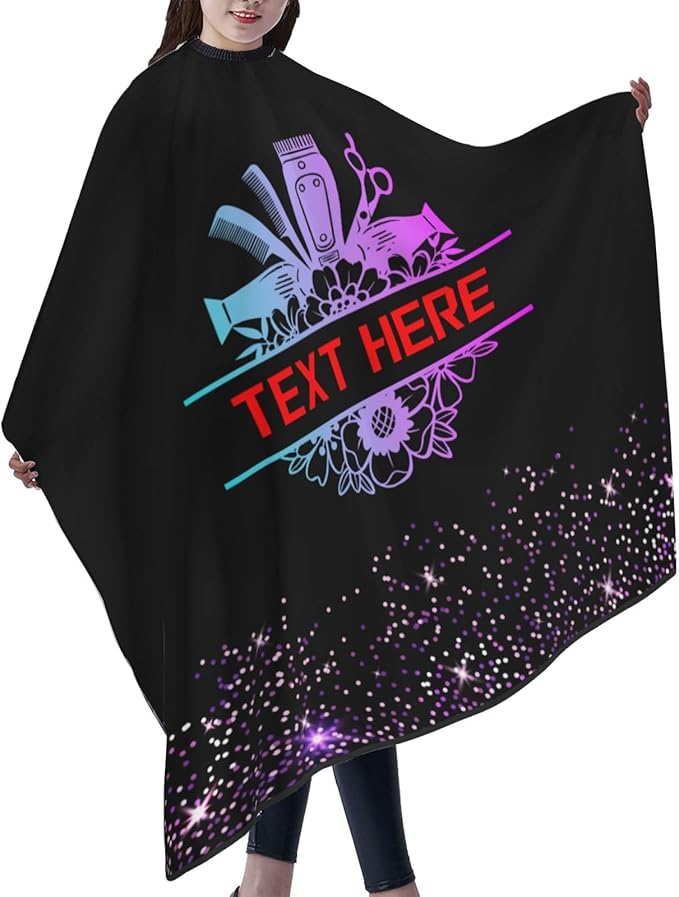 Custom Barber Cape for Men Personalized Professional Hair Cutting Cape with Text for Home Salon Barbershop