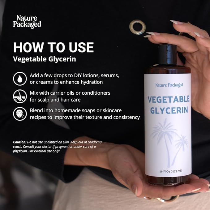 Vegetable Glycerin Oil - 100% Pure Plant Based Glycerol for DIY Skincare, Hair Care, Soap Making & Cosmetics - Vegan Moisturizing Humectant for Lotions & Creams - USP Grade 1 Gallon