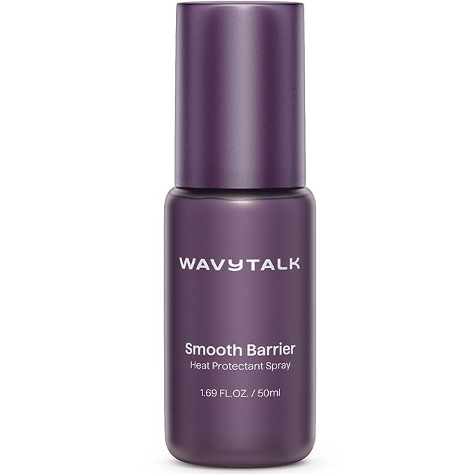 wavytalk Smooth Barrier Heat Protectant Spray for Hair, Thermal Protection Spray for All Hair Tools to Smooth&Hydrate, Up to 450℉ Protection, Damage Repair&Frizz Control, 1.69 Fl Oz