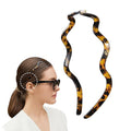 EVITA PERONI Wavy Glasses Headband Hair Band Designed for Eyewear, Comfortable Headbands for Women Fashion Thin Headbands Non Slip No Pressure, No Headache-Tortoise