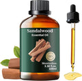 Pure Sandalwood Essential Oil for Bedtime Serenity, Evening Meditation & Pillow Mist, Natural Woody Aroma for Diffuser, Hair, Skin Care, Calming Blends, Massage, Candle, Soap Making 3.38 Fl Oz