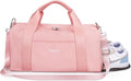 Pink Gym Bag for Women Girls with Shoe Compartment & Wet Pocket - Duffle Bag for Travel Sports Fitness Workout Athletic, 19"- Medium