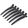 AIMIKE Extended Sectioning Hair Clips w/Built-in Silicone Band, 4.8" No-Crease Non-Slip Hair Styling Clips for Thick, Long Hair – Blow Drying,Hair Rollers, Rust-Free –6 Pack, Black Duckbill Clips