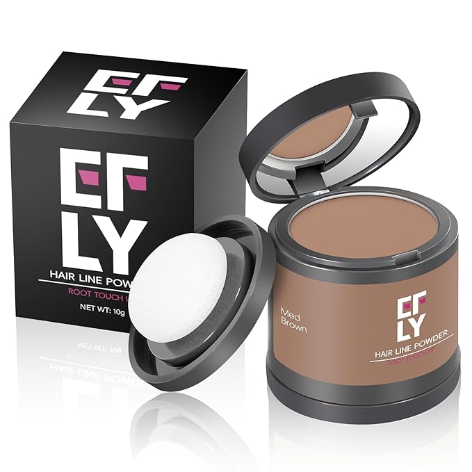 Root Touch Up Hair Color Powder for Concealing Hair Loss & Thinning, Gray Hair Shadow Root Cover Up for Women & Men (Light Brown, 0.35Ounce)