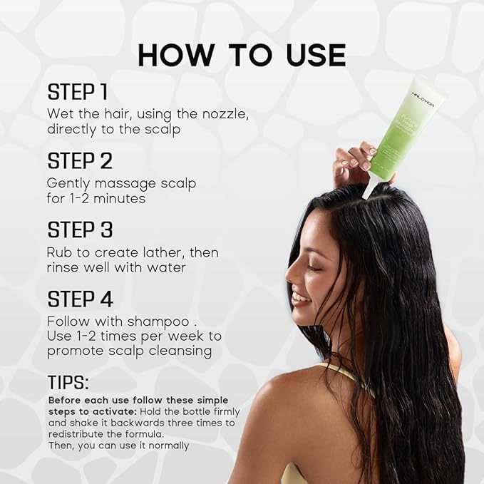 HALOVIDA Sea Salt Rosemary & Mint Scalp Scrub, Clean Silicon Oil-Free, Itchy Relief Scalp Treatment for Dandruff, Gently Exfoliator Cruelty-Free, Relieves Dryness, Promotes Hair Growth