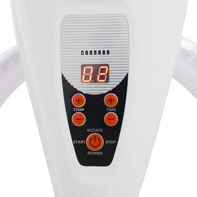 Professional Stand Hair Dryer 950W, Infrared 360° Rotating Hair Color Processor with Adjustable Height & Timer, for Perm Styling Dyeing Oil Treatment, Salon Home Use, White(White)
