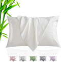 TELUS Pillow Cases King Size 2 Pack, Bamboo Rayon & Lyocell Pillowcase with Envelope Closure, Cooling Breathable Pillow Cover for Hot Sleeper & Night Sweats, 20x40 inch, Ivory White