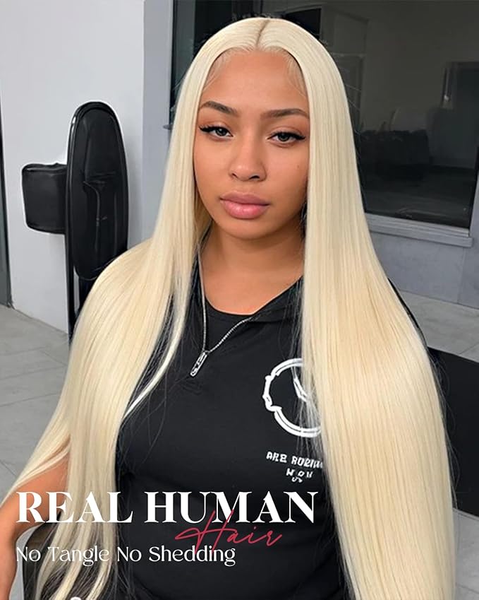 24 InchWear And Go Glueless 613 9x6 HD lace front wig Human Hair Pre Plucked Pre Cut For Beginners Human Hair 180% Density Straight Lace Front Wigs No Glue Pre Cut 3 Seconds To Wear Glueless Wig