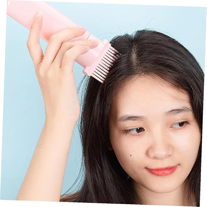 3pcs Hair Dyeing Comb Applicator Bottles Root Bottle with Graduated Scale Reusable Hair Oil Application for Precise Coloring