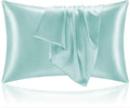 BEDELITE Satin Pillowcase for Hair and Skin, Super Soft and Cooling Similar to Silk Pillow Cases 2 Pack with Envelope Closure, Gift for Women Men(20"x30" Queen Size, Blue Grey)