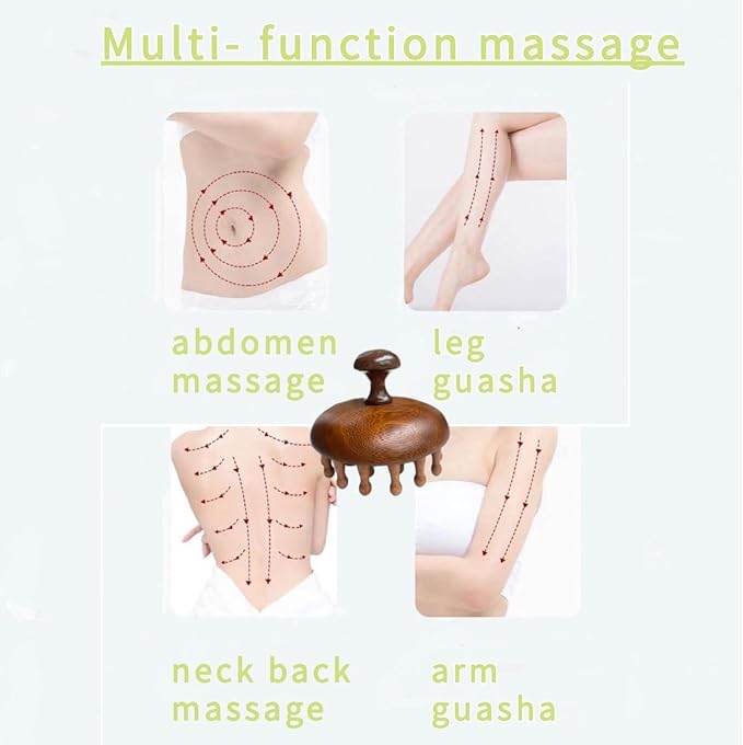 Wooden Scalp Massager｜Bamboo Brush for Hair Growth｜Wooden Hair Brush｜Body Massage Tool
